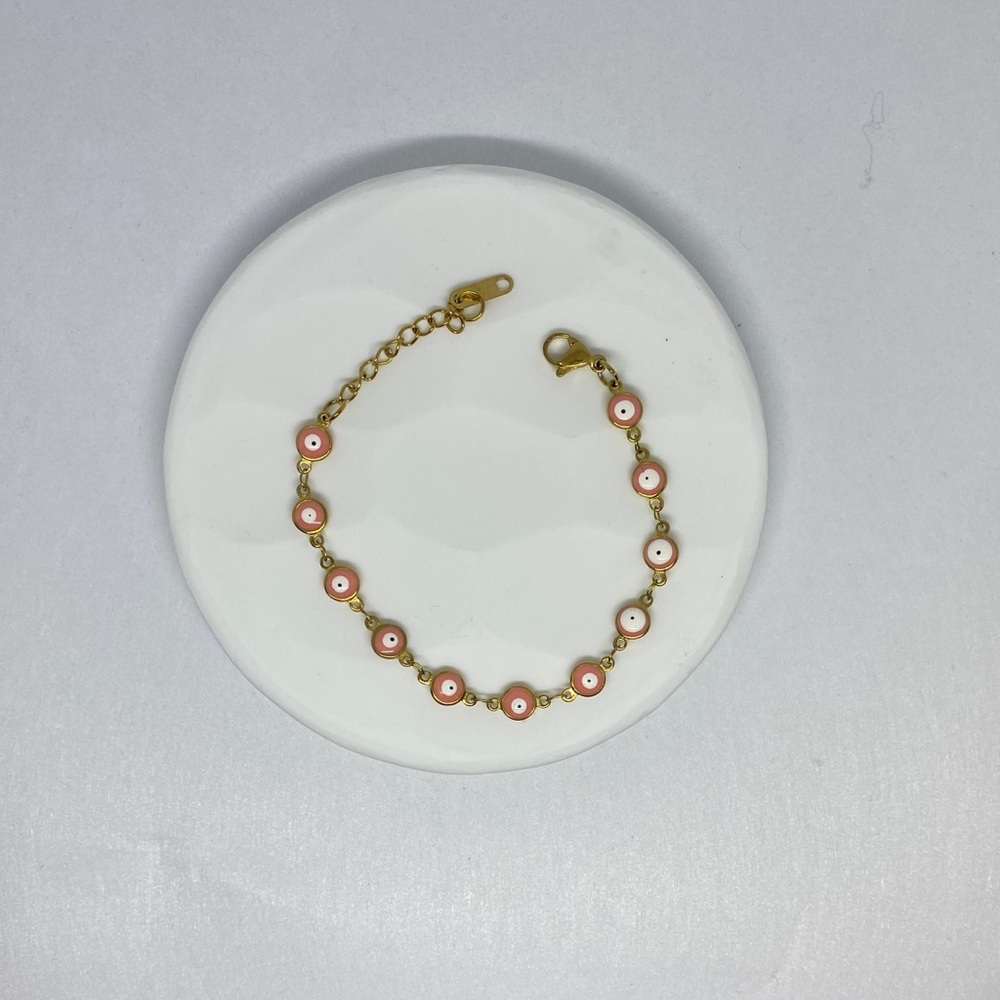 Evil eye stainless steel bracelet